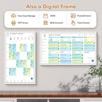27" Smart Digital Calendar for-Family-Business-Schedules - 1920 x 1080 IPS Full HD Touch Screen Wall Mounted Electronic Calendar, Auto-Sync Google iCloud Outlook Calendars, Christmas Gift for Mom Dad
