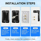 4 Pack Speaker Wall Plate with Low Voltage Mounting Bracket for Banana Plug 1.0 Speaker Home Theater