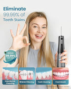 Onlyone Rechargeable Cordless Water Flosser with Adjustable Water Pressure for Daily Oral Care, Power Dental Flosser for Home and Travel Use, Portable Oral Irrigator for Sensitive Gums and Braces Care
