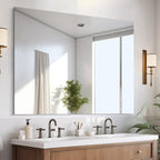 CILIBER Frameless Mirror, 40x48 Inch Large Bathroom Mirrors for Wall Over Sink, Upgraded Shatterproof Vanity Mirror with Polished Edge for Bathroom,Bedroom,Living Room and Entryway