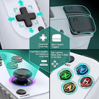 【Anti-Drift & Fast-Connect】Wireless Game Controller for iPhone/Android | Hall Joysticks Bluetooth Phone Controller, For Cloud Gaming, Genshin Impact, PUBG, Roblox, Call of Duty Mobile Gamers,White