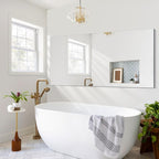 CILIBER Frameless Mirror, 30x60 Inch Large Bathroom Mirrors for Wall, Upgraded Shatterproof Rectangle Vanity Mirror Over Sink with Polished Edge for Bathroom,Bedroom,Living Room and Entryway