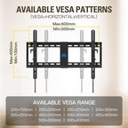 Mounting Dream UL Listed Advanced Tilt TV Wall Mount for Most 42-90 Inch TVs, TV Bracket with Full Tilt Extension up to 7", Fits 16", 18", 24" Studs, Max VESA 600x400mm and 120LBS MD2104