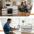 12-Device Charging Cabinet -Lockable Charging Station for iPad, Chromebook,Laptop&Tablet- American Style Charging Cabinet with Cord Management Ideal for Classrooms & Offices (Grayish White)