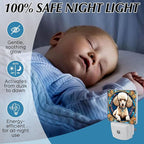 PODMemory Poodle Stained Glass Night Lights Plug into Wall for Room, Poodle Night Light LED for Bedroom
