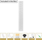 Sound Town Weatherproof Compact Aluminum Line Array Column Speaker with Wall Mount Bracket, 6 x 3 Woofers, 4 x 1.2 Dome Tweeters, White, for Church, Indoor & Outdoor Installation (CARPO-M64W)