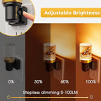 L LOHAS LED Night Light, Dimmable Night Lights Plug into Wall, 2 Pack Automatic Night Lights with Auto Light Sensor, Adjustable Brightness 1800K Amber LED Night Light, for Bedroom Hallway Home