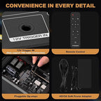 Ampapa 2 Channel Bluetooth Amp: HiFi 300W x2 Stereo Amplifier with BT 5.2 | HPF | Digital VU Meter | SUB Pre-Out | TRS Balanced Input | Tone Control & Remote for Home Theater Bookshelf Speakers (D1)