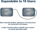 Eartec HUB8S Ultralite-HD 8 Person Full Duplex Wireless Intercom Headset Communication System, Single Ear Headsets, Up to 1000ft Range, U.S. Company