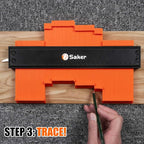 Saker Contour Gauge Tool for Woodworking & DIY, Profile Gauge with Lock,Valentine's Day Gift for Him Men, Accurate Shape Duplicator for Flooring, Tile, Trim & Home Improvement Projects