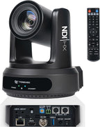 TONGVEO NDI AI Auto-Tracking IP PTZ Camera SDI/HDMI/USB3.0/LAN PoE 30X Optical + 16X Digital Zoom 1080P 60fps for Live Streaming Church Services Education Video Conference with OBS vMix and More