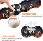 Ergonomic Keyboard Wrist Rest & Mouse Pad Wrist Rest Set, Large XXL Gaming Desk Mat 31.5"x 11.8" with Non-Slip Base, Memory Foam, Easy Typing Pain Relief for Home & Office, Running Horses