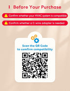 meross Smart Thermostat for Home, WiFi Thermostat Works with Matter, Alexa, Apple Home, Google Assistant, App & Voice Control, 7x24h Scheduling, Energy Saving, C-Wire Required