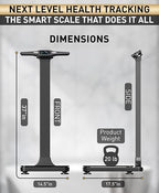 Homerz Smart Scale Pro Max – Bend-Free Smart Scale with BMI, Body Fat, Muscle Mass, Full Body Composition Scale with Digital Weight Tracking, Body Scan Scale with Handle, Body Fat Scanner