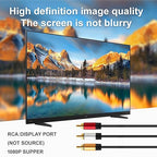HDMI to RCA 10FT Cable with IC, HDMI Male to 3-RCA SV AV Cable Video Audio Component Converter Adapter 1080P Cable for TV HDTV DVD