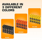 Storacell AAA-12 Battery Storage Caddy and Dispenser (Pack of 2), Yellow, Holds 12 AAA Batteries (Not Included), Durable & Compact Design, The Original Battery Caddy, Made in The USA