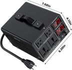 1000W Voltage Converter Transformer(110V to 220V or 220V to 110V) Step Up/Down Converter 110/120 Volt - 220/240 Volt w/US Power Cord,Circuit Breaker Protection, LCD Screen Display