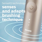 Philips Sonicare DiamondClean Prestige 9900 Rechargeable Electric Toothbrush with SenseIQ, 5 Premium All-in-One Brush Heads, Plaque Removal, Gum Care, Whitening, Champagne, BD9001AZ