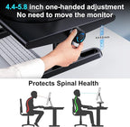 NIFBANG Monitor Stand Riser for Desk,360°Rotation Freely Height Adjustable by Knob,4.4-5.8 Inches,Ergonomic Monitor Stand Mount, Desktop Monitor Stand Riser for Computer,Laptop,Printer,Tv,Black
