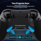 AceGamer Aurora Generation 2.4G Wireless Bluetooth Controller for Windows PC/Android/Switch/iOS/Steam Deck, Hall Joysticks and RGB Light- Upgraded PC Gaming Controller and Back Buttons Lock (Black)