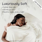 Bambaw 100% Viscose Derived from Bamboo Queen Size Sheet Set - 4pcs Cooling Sheets for Hot Sleepers, Soft Deep Pocket Queen Sheets Fits Up to 16'' with Elastic Corner Straps (Ivory)