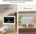 2025 NEW, Digital Clocks, 7'' Dementia Clock with Date and Time for Elderly, Auto-Dimming, 12 Reminders & 6 Alarms, Button & Remote Control, Auto DST, Digital Calendar for Seniors Large Display