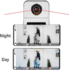 Wired Video Doorbell Apartment Intercom System, 1080P Doorbell Camera, 7-inch Touch Screen, Night Vision, Remote Unlock, Two-Way Intercom for Villa, Home, Office, with 1 Camera and 2 Monitors