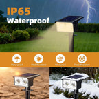 btfarm Solar Spot Lights Outdoor Waterproof, 3 Modes Motion Sensor Lights, Solar Powered Spotlights 2-in-1 Auto On/Off for Outside Pathway Yard Garden Landscape Lighting, Warm White