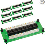 ICC CAT6 Ethernet Data Module, 8 Ports, UL Listed & PoE++ Rated, High-Performance Network Interface, Quick Push-Pin Mount, Fits 9", 14", and 28" Structured Wiring Enclosures, 10-Pack