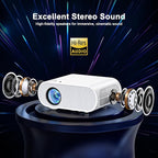 1500 ANSI Smart Projector, HOMPOW 4K Projector with WiFi and Bluetooth, Mini Projector, Built-in Streaming System, Projector with Apps, Outdoor Projector, Home Projector for iOS/Android