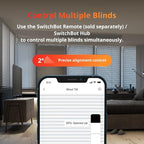 SwitchBot Smart Electric Motorized Blinds Kit - 3Pack with 2.4G WiFi Remote Control, Solar Powered, Compatible with Alexa, Google Home and Siri, Light Sensing Control, Unlimited Group Control