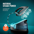 Pursteam Steam Station Max Ceramic Soleplate Steam Iron for Clothes 1500W, 50.7oz Removable Water Tank, Fast Heat Up Self-Clean, Auto Shut-Off, Professional Iron Steamer for Ironing