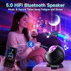 Northern Lights Projector Galaxy Projector for Bedroom,Valentines Day Gifts for Him 300+Colors Modes Aurora Light,15White Noise&Bluetooth Star Projector Galaxy Lights, Remote Ambient,Gifts for Boy