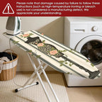 Nuxovilar Ironing Board Cover Needle Cotton 15x54 Inches | Ironing Board Cover and Pad Leopard Floral Dress Form Needle Cotton for Bedroom, Dressing Area, Laundry Room
