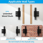 HOME VISION Heavy Duty Full Motion TV Wall Mount Bracket for 48-120 Inch Flat/Curved TVs, 200Lbs Capacity, Low Profile Ultra Slim Design with Swivel/Tilt, Corner Large Dual Arm, Max VESA 2000x600mm