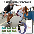 Fitness Tracker with 24/7 Heart Rate Blood Oxygen Sleep Monitor, 1.1" AMOLED Touch Screen Activity Tracker Smart Watches, IP68 Waterproof Step Counter Pedometer for Women Men