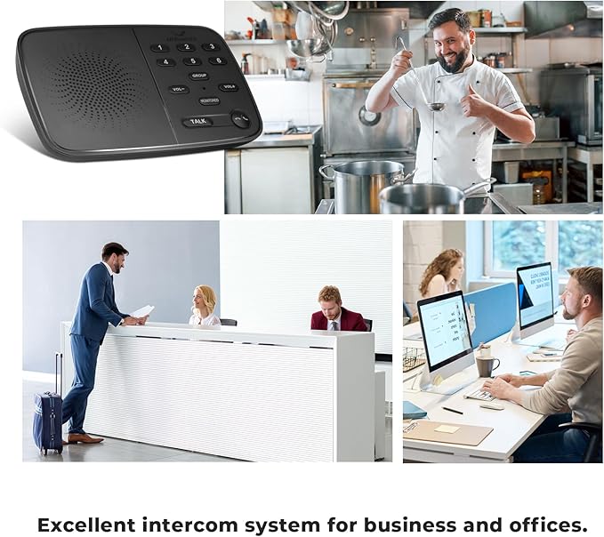 Hosmart Intercoms Wireless for Home UltraSpeak Pro, 2025 Full Duplex Wireless Intercom System for Business, Room to Room Intercom Two Way Real-time Intercom with 1200 Feet Range (6 Packs)