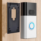 Fansoun No-Drill Adhesive Mount for Ring Video Doorbell (2nd Generation - 2020 Release), Mounting Bracket Accessories for Apartments Office Houses (Black)