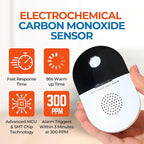 Plug-in Carbon Monoxide Detector – UL 2034 Certified with Loud Audible and Visual Alarm at 300 PPM – Continuous Low-Level CO Detection, Durable Design – Perfect for Homes, Kitchens, RVs, and Travel