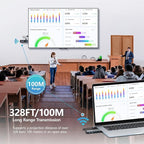 WELUSOPU 2026 Upgraded Wireless HDMI Transmitter and Receiver, HDMI Wireless Extender 4K Decode Input 1080P Output, 2.4/5G, for Laptop PC TV Box to TV Monitor Projector for Home Church Office, 328FT