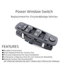 Master Power Window Control Switch Driver Side-Compatible with 2011-2019 Dodge Charger, 2016-2022 Ram 1500 2500 3500, 2015-2017 Chrysler 200, 2011-2020 Chrysler 300