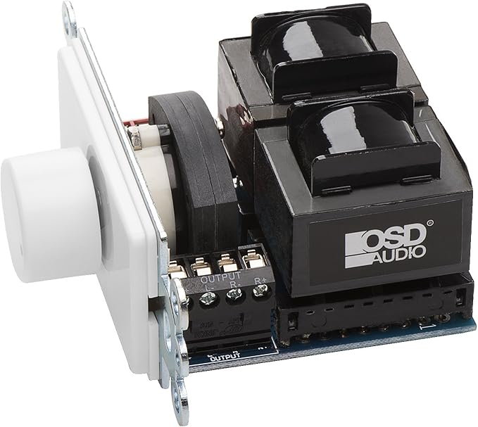 OSD Audio 300W Sleek, Modern, Minimalist Design in Wall Volume Control, Rotary Knob Brown Impedance Matching SLK300