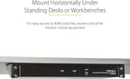StarTech.com 1U Wall Mount Patch Panel Bracket – 19 in – Steel - Vertical Mounting Bracket for Networking and Data Equipment, TAA (RK119WALLV)