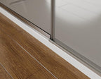 Pivot Swing Shower Door, Adjustable Width 58.9-60" W x 74" H Semi-Frameless Shower Glass Door with 5/16 in (8mm) Clear SGCC Tempered Glass with Nano Easy-Clean Coating (Chrome)