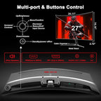 SANSUI 27 Inch Curved Gaming Monitor 200Hz 1ms with Speakers FHD 1080P Computer Monitor FreeSync|1500R|130% sRGB|HDR|Low Blue Light|HDMI DP Ports|VESA Mount|Metal Stand(HDMI Cable Incl.)