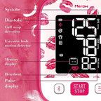 Meraw Blood Pressure Monitor Home Use, Blood Pressure Cuff Digital Arm, Blood Pressure Monitor Automatic Cuff 8.7-16.5" Bluetooth App Tracking Irregular Heartbeat Monitoring Pink