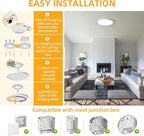 RLEDPZTX Led Flush Mount Ceiling Light,9 Inch 18w 1860lm,3000k/4000k/6000k 3CCT Selectable, Round Modern Flat Panel Super Slim Led Ceiling Light,for Living Dining Kitchen Bedroom Room (4Pack-White)