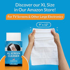 iCloth Large Screen Cleaning Wipes for Electronics, Lint-Free and Streak-Free, Fast-Drying, Removes Dust, Fingerprints, and Smudges (500 Wipes)