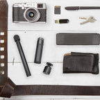 Kado Metal Portable Monitor Stand Tripod, 2-In-1 Phone/Tablet Clamp Portrait/Landscape, 100x100mm 75x75mm Wall/Arm Mount Adapater Bracket Plate, 360° Ball Head Compact for Projector, Camera and Webcam