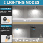 Lightdot Smart 250W High Bay LED Shop Lights 37,500LM High Bay Lights with Control (Normal Mode & Motion Sensor Mode) ETL-Listed Plug & Play for 30-40FT Height Warehouse-6Yrs Warranty-6Pack